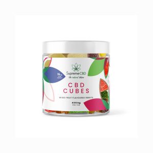 Supreme CBD Gummy Fruit Cubes 400mg 🍊🍓🍋