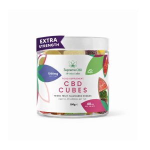 Supreme CBD Gummy Fruit Cubes 1200mg 🍊🍓🍋